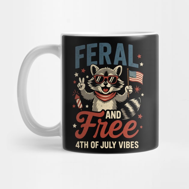 Feral & Free – Funny Patriotic Raccoon 4th of July by ArtistTee ⭐⭐⭐⭐⭐